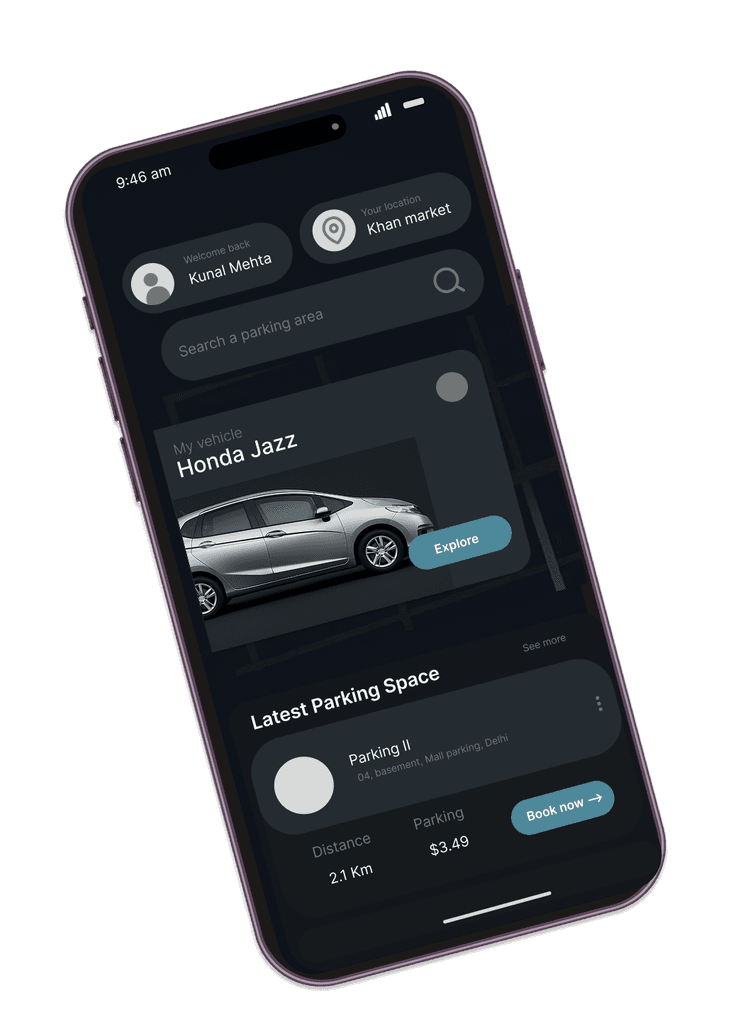 Mobile app interface